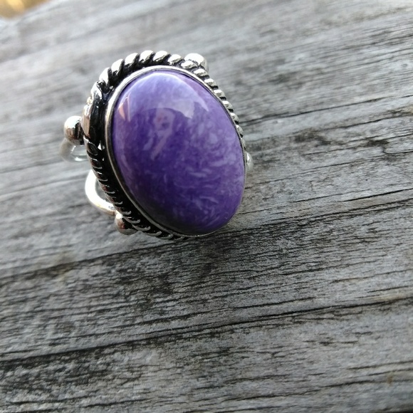 Zoey Zoso Jewelry - Charoite Ring - Gypsy Ring - Handmade